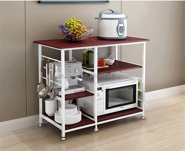 
Kitchen Utensils Microwave Oven Shelf Wooden Storage Rack for Kitchen Appliance 