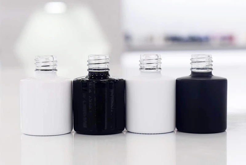 15ml empty unique glass pot for color gel custom polish nail bottle nail glue gel bottle