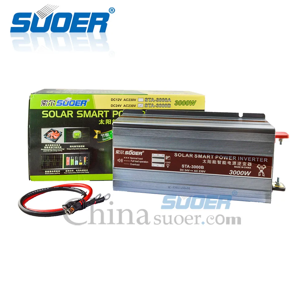 Suoer 24V 220V 3000W Off Grid Intelligent factory Inverter 3 кВт инвертор модифицированный синусоидальный