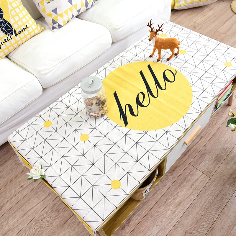 Льняная скатерть в нордическом стиле на заказ с украшением для дома