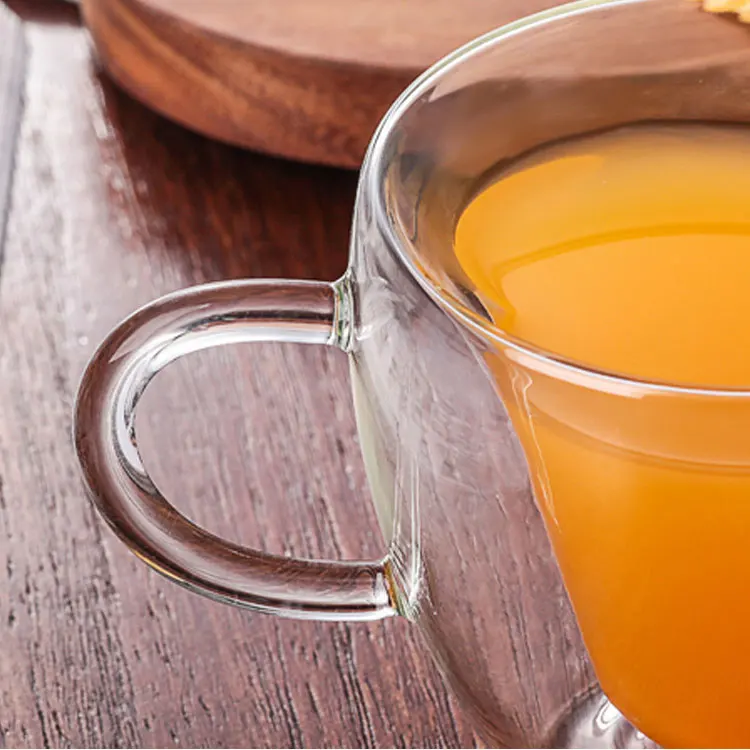 8.5 Ounces Borosilicate Heart Shaped Tea Cup Double Wall Insulated Clear Glass Tea and Coffee Cup