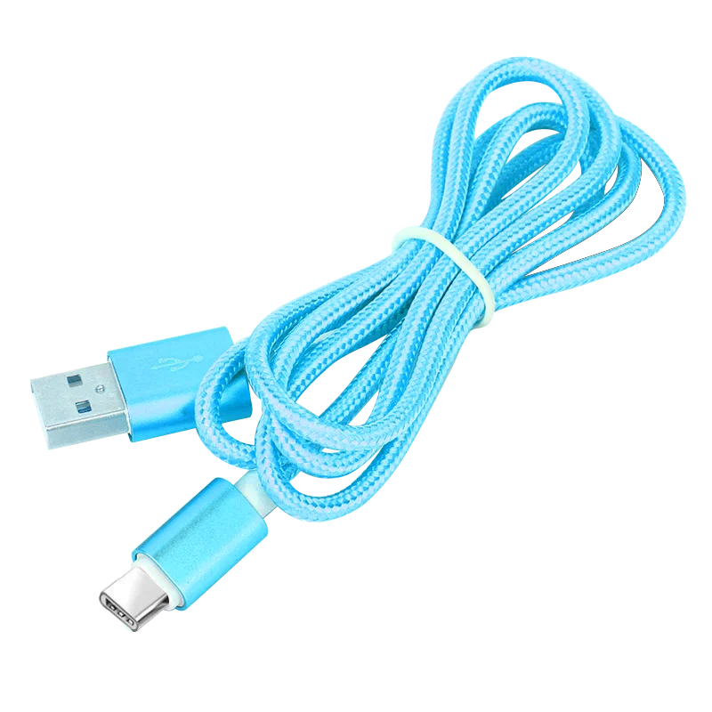  США Бесплатная доставка 1 м нейлоновый Плетеный micro usb зарядный кабель для