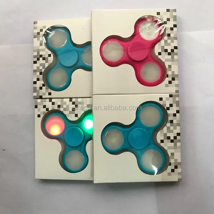 
Newest Led Fidget Spinner toy hand spinner with 608 bearing ABS plastic finger sppiner 