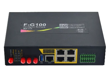 F-G100 Edge gateway with 4G network support MQTT for AWS/Ali/Baidu cloud platform support multiple industrial protocol for PLC