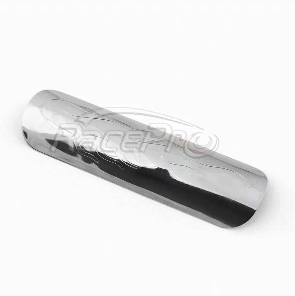 RACEPRO Flame Motorcycle Heel Guard Exhaust Muffler Pipe Heat Shield Cover for Harley Suzuki Yamaha Honda
