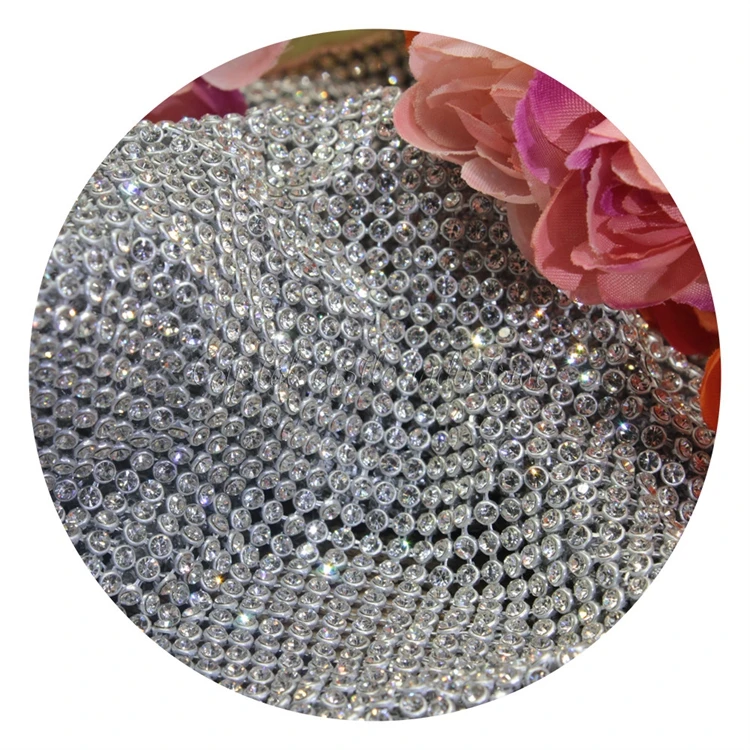 Crystal Castle Rhinestones Big Stone Strass Mesh Crystal Mesh Textile Tassel Trim Non Hotfix Rhinestone Sheet