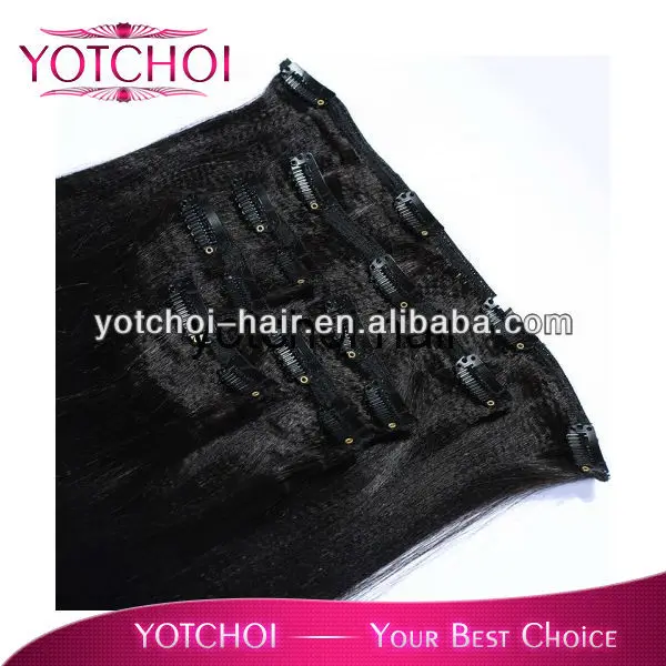 2013 высокое качество 18 дюймов бразильского зажим в выдвижении волос