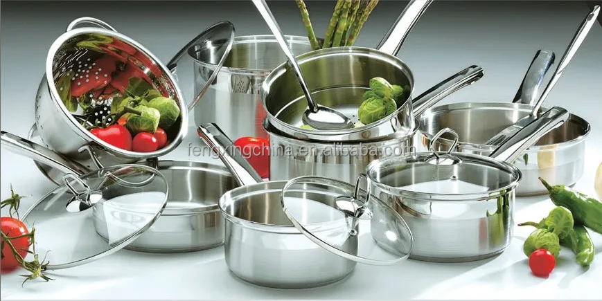 14pcs Stainless Steel Cookware casserole saucepan