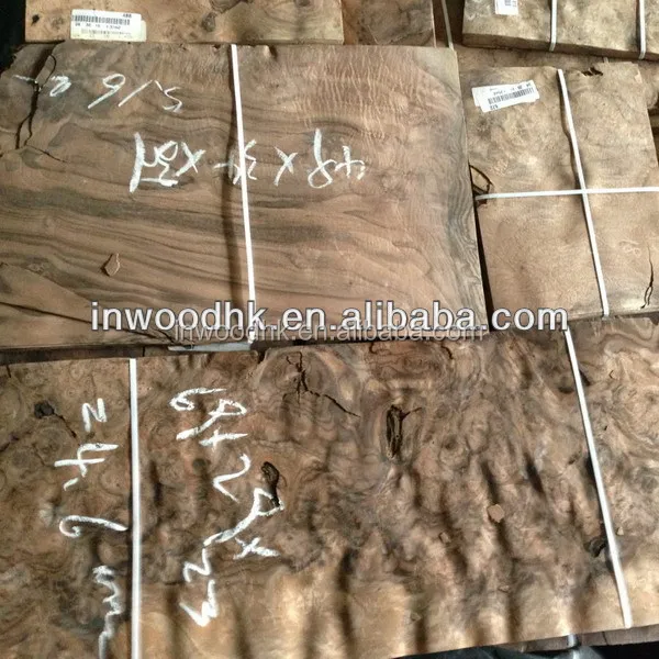 
B Grade Black Walnut Burl Veneer for Modern Hotel Bedroom Furniture 