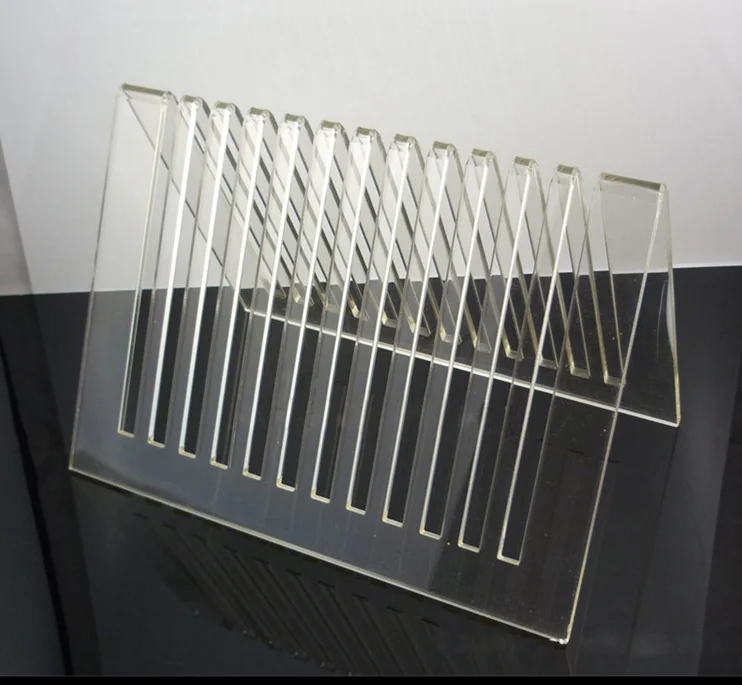 
Custom Wholesale Acrylic CD Rack Crystal DVD Shelf Stand Holder With Dividers 