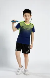 Good Quality Sublimated Printing Kids Badminton Jersey Youth Sportswear Polyester Shirts Skirts Short Sleeve Soccer Uniform Set