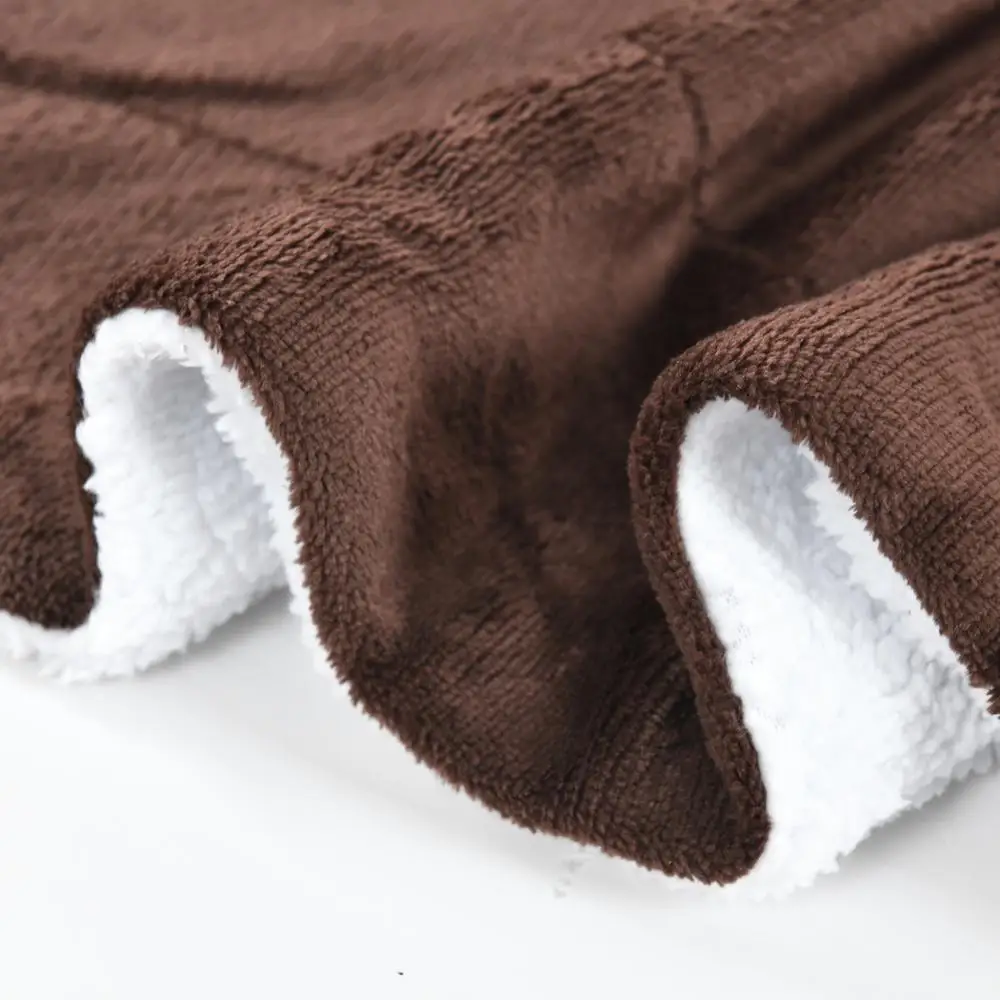 
customized weighted 2 layer double sides sherpa fleece throw blankets 