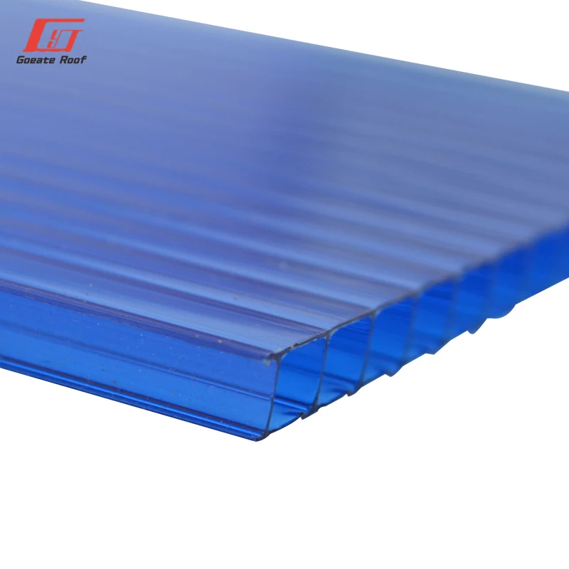 swimming pools roofing clear hard plastic sheets double layer plastic sheets PC hollow panels polycarbonate hollow sheet