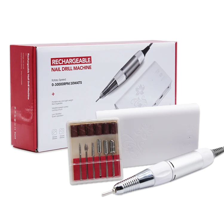 Private Label Portable Cordless Battery Rechargeable 30000rpm Electric Nail