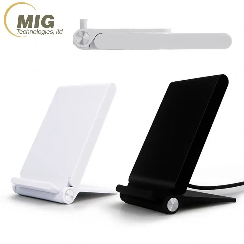 China supplier logo printing foldable 3 coils qi stand wireless charger for nokia smartphone charge for iphone for samsung