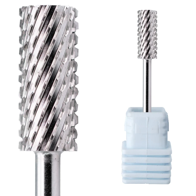 Маленькая цилиндрическая насадка из карбида вольфрама, насадка для маникюра 3/32 дюйма