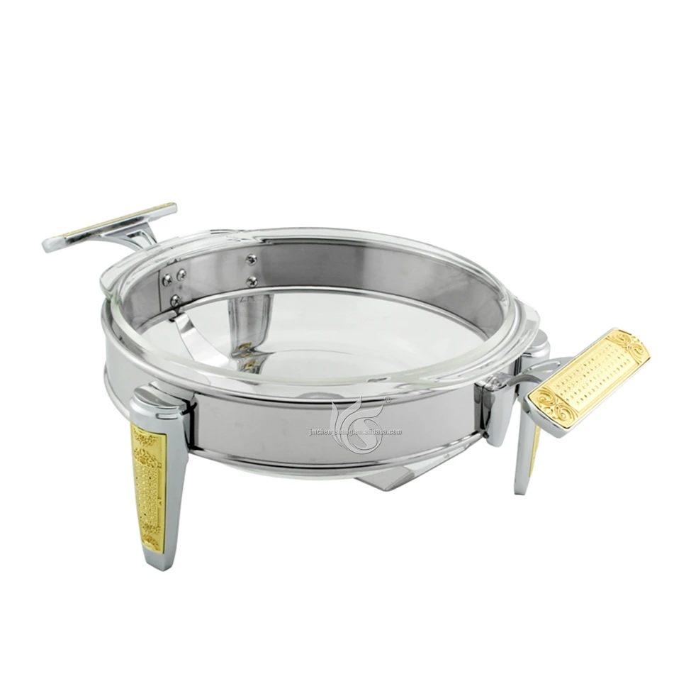 Buffet Reception Use Food And Soup Warmer Easy Cleaning Big Capacity Elegant  Chafing Server