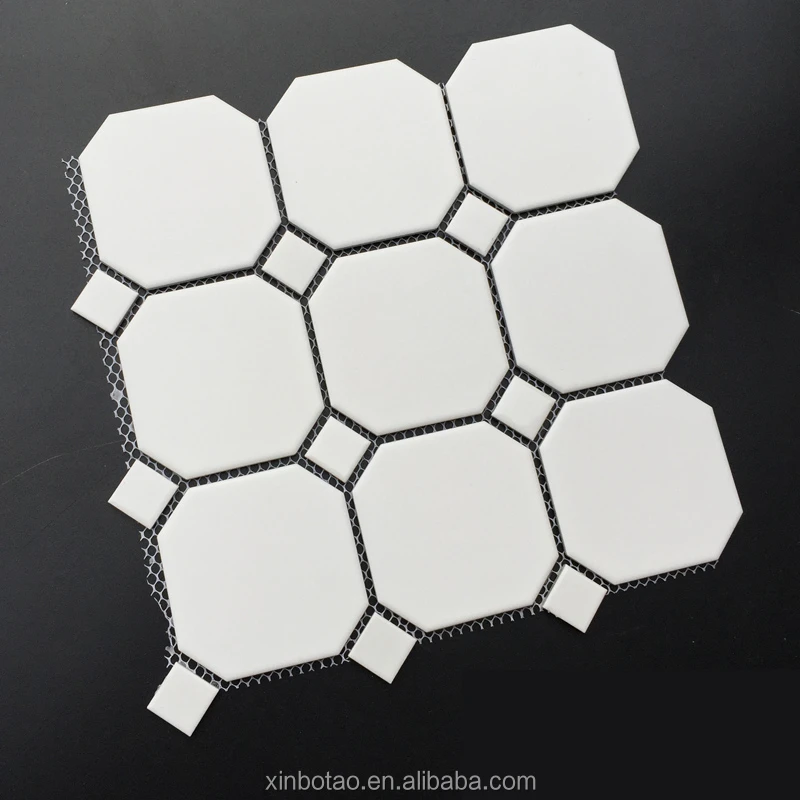 
Light White Octagonal floor porcelain mosaic tile 