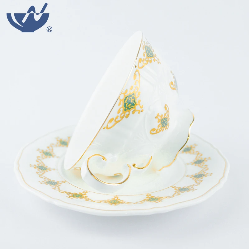 Wholesale Art Printed Ceramic Luxury Afternoon Tea Cup Set