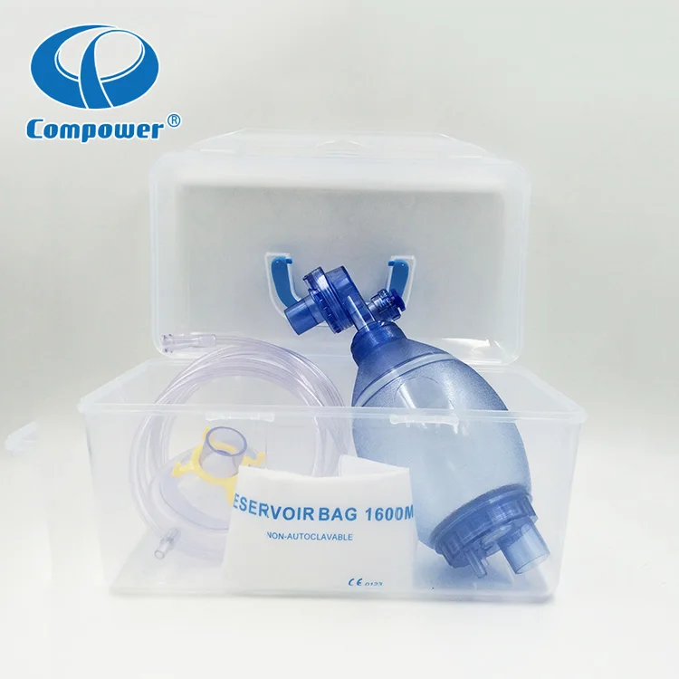 Compower PVC Breathing Apparatus Artificial Manual Resuscitation Equipment Balloon Portable Resuscitator For Kid