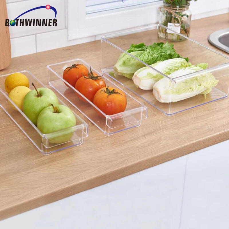 Kitchen Drawer type food storage containers transparent  PS plastic food sorting boxes