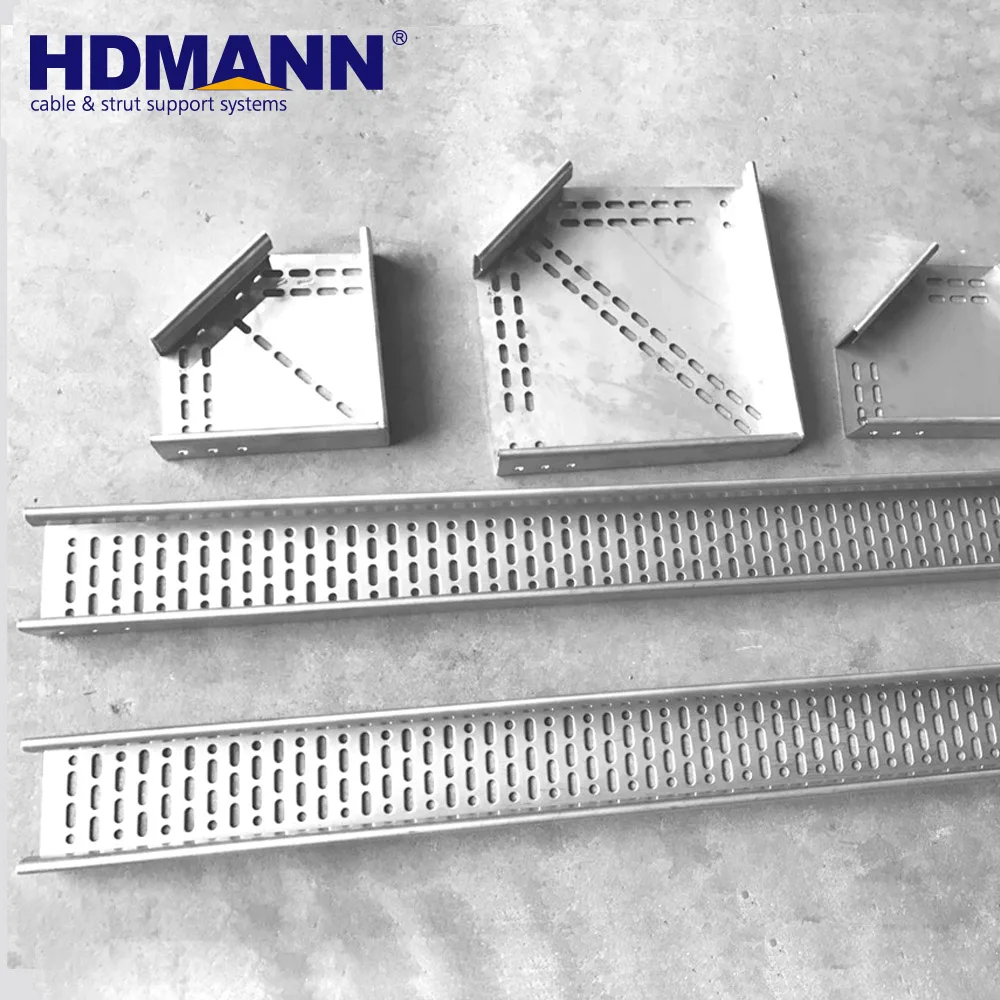 300mm 500mm Galvanized Steel Cable Tray / Hanging Cable Tray
