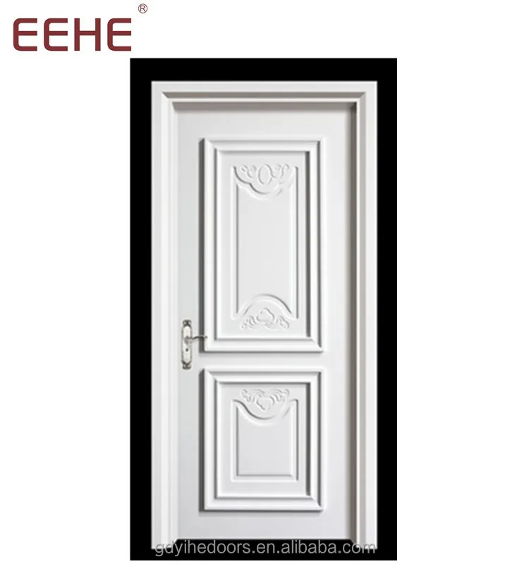 
white design wood pvc bathroom door 