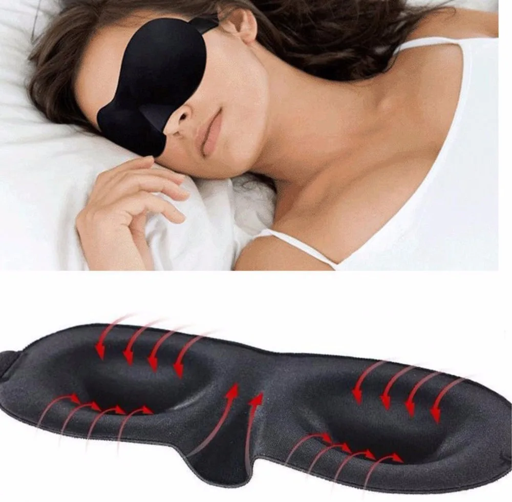 Comfortable Luxury Fashion Memory Foam Sleep Covers 3D bedtime Eye sleep Mask With Ear Plugs