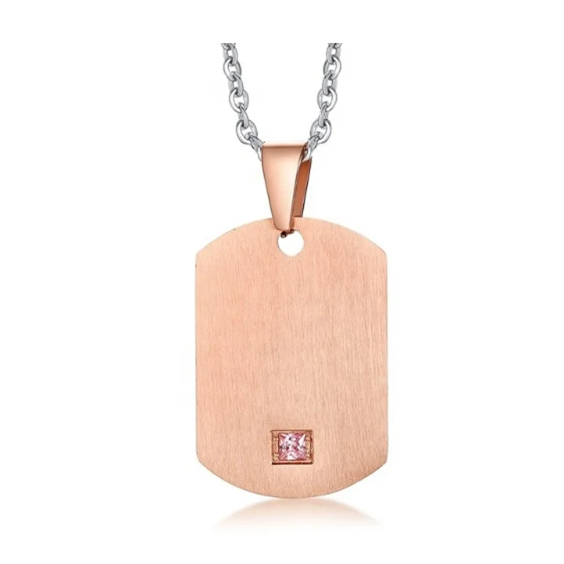 
Customized size luxurious metal stainless steel/dogtag medal/dogtag necklace blank with diamond 