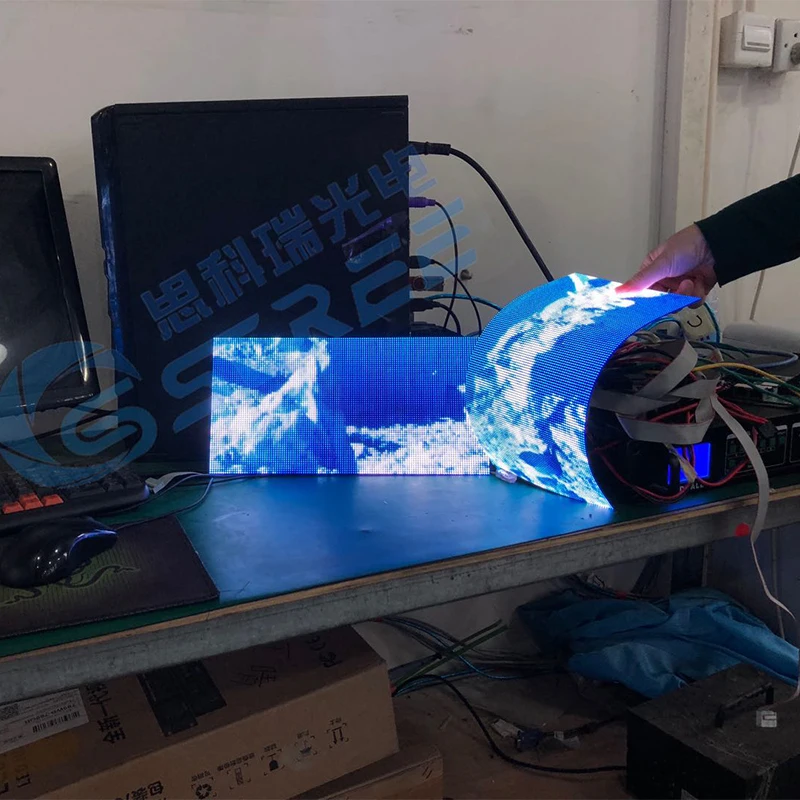 P1.875 P2 P2.5 P3 P4 P5 Flexible led module Indoor led panel  Customized Design LED Panel Soft Round Cylinder LED