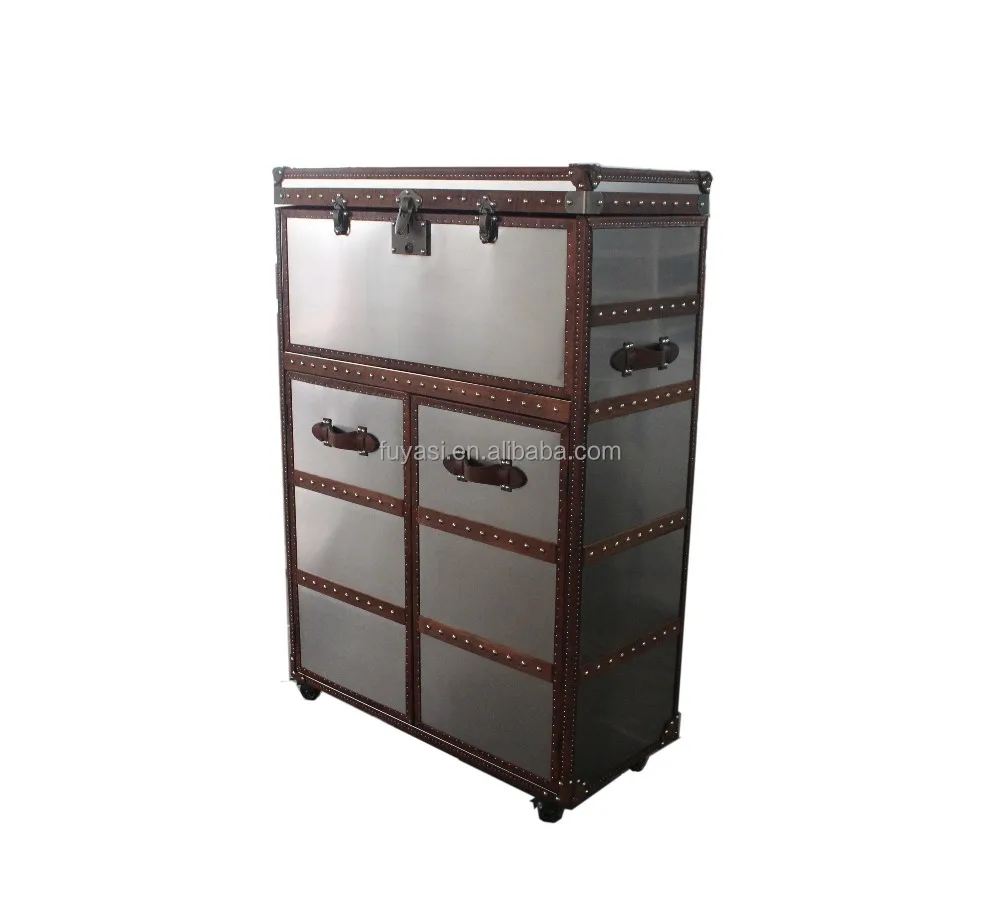 stainless steel wine cabinet trunk