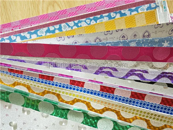 
New pattern holographic adhesive glitter film 