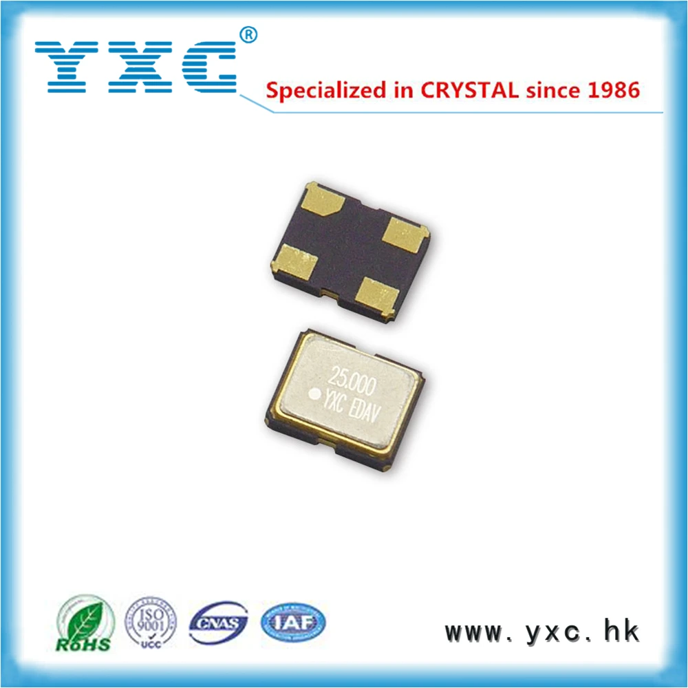 25 МГц 3225 кварцевые генераторы 3.3 В 20ppm 4-SMD 25.000000 осцилляторов кварцевого фильтра