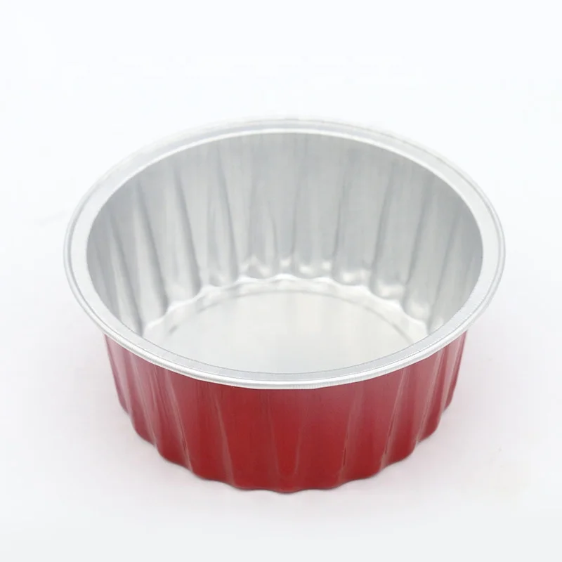 125Ml Cake Baking Container Tool Colorful Pudding Cake Muffin Mousse Color Aluminum Foil Cup