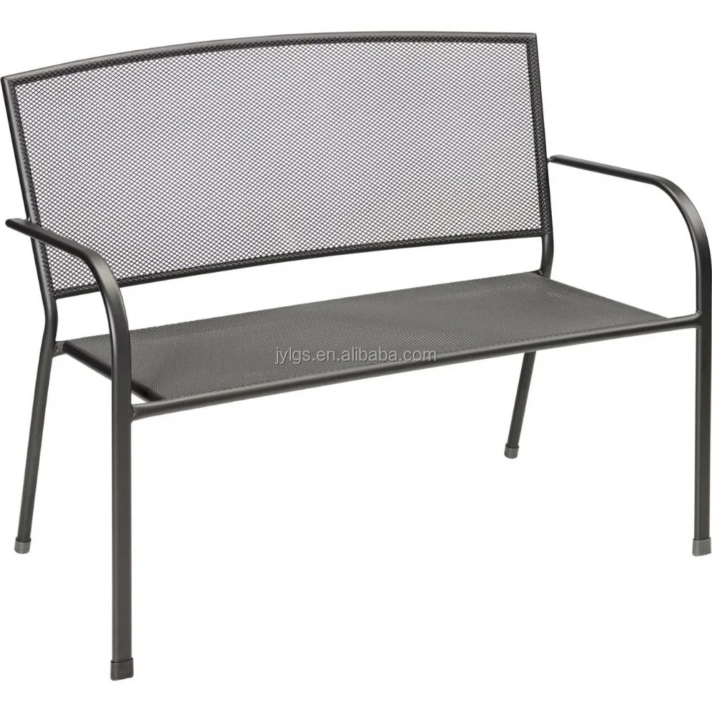 Уличное двойное металлическое кресло для сада и патио