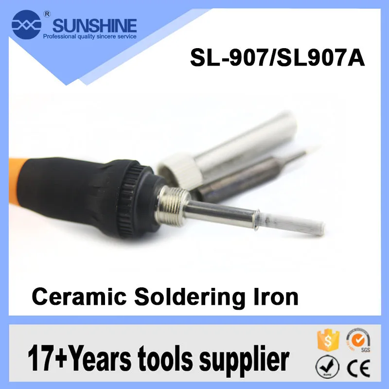 Professional Ceramic Heating Core Anti Slip Silicone Sleeve 907 Tin Soldering Irons For Sale