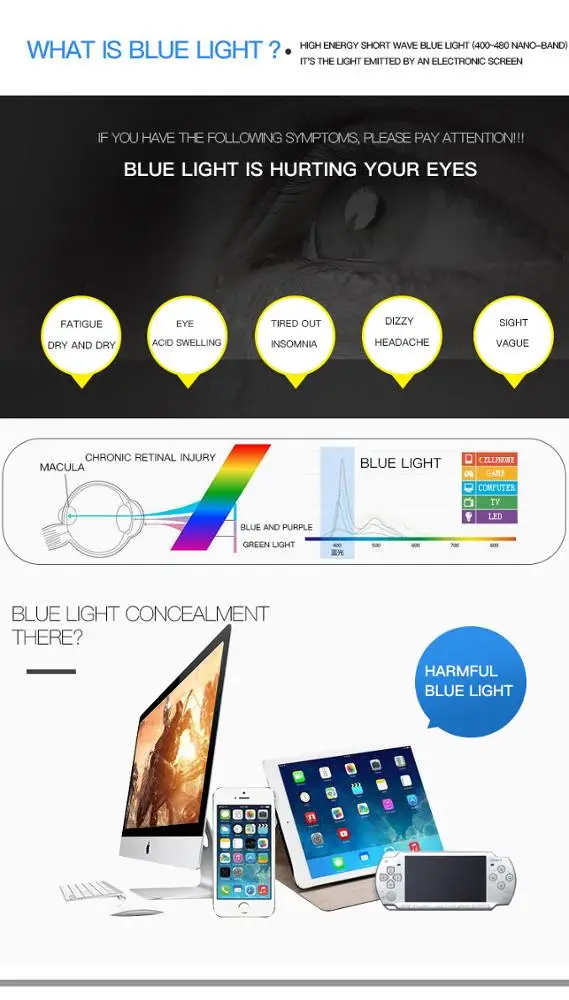 Sparloo 2098 Square Oversized Metal Anti Blue Light Glasses Frames Optical Women