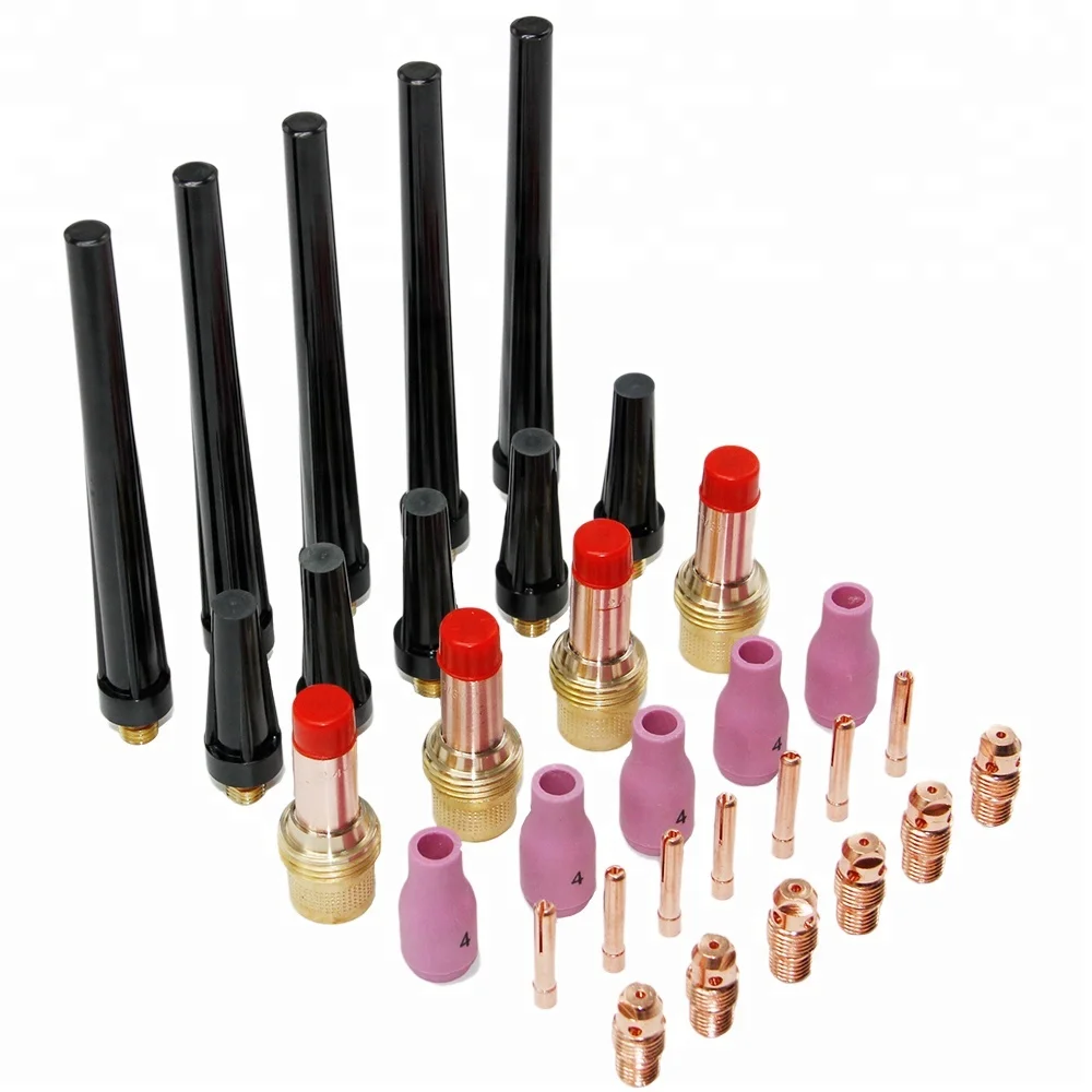 tig welding torch parts ceramic nozzle collet back cap