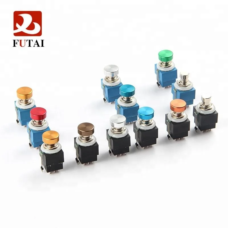 Illuminated Bi-Color Led Ture Bypass Guitar Effect 3PDT On On Foot Pedal Push Button Switch