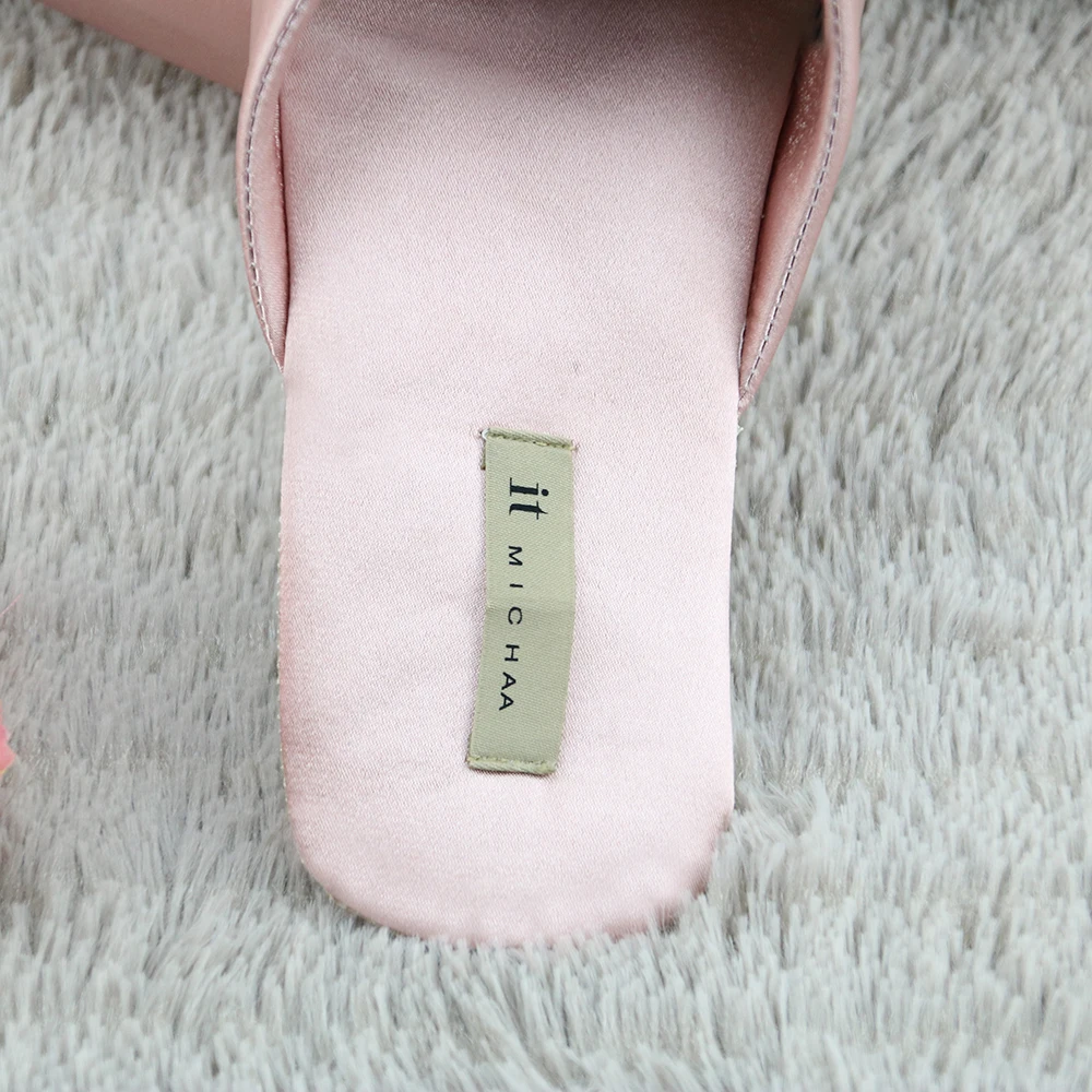 pink beauty women indoor spa  slipper shoes