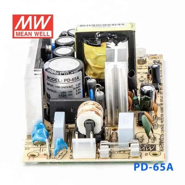 PD-65 series 65W AC-DC PSU OPEN FRAME PCB SMPS DUAL MEAN WELL SWITCHING POWER SUPPLY