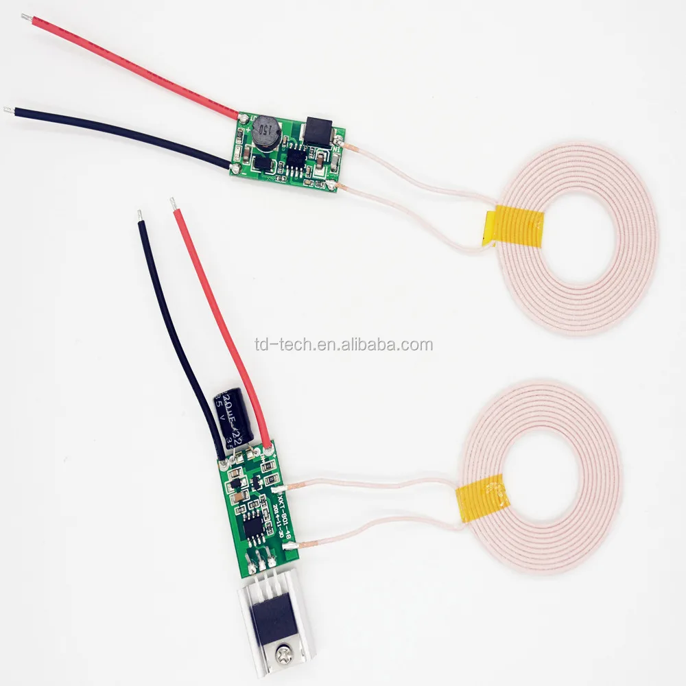 Taidacent Coil Induction Charge PCBA 12V Input Wireless Charger Circuit 12V 1A Output Wireless Charging Module