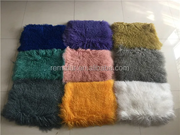 tibetan lamb fur plate curly mongolia lamb fur tibet lamb fur piece