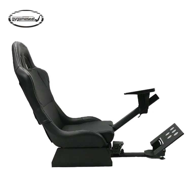 GY Racing Simulator White Gaming Chair with Steering Wheel for PS3 G29 G27