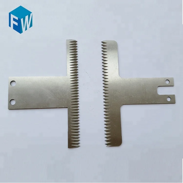 
Plastic film cutting serrated sealing blade tooth knife for packing machine 