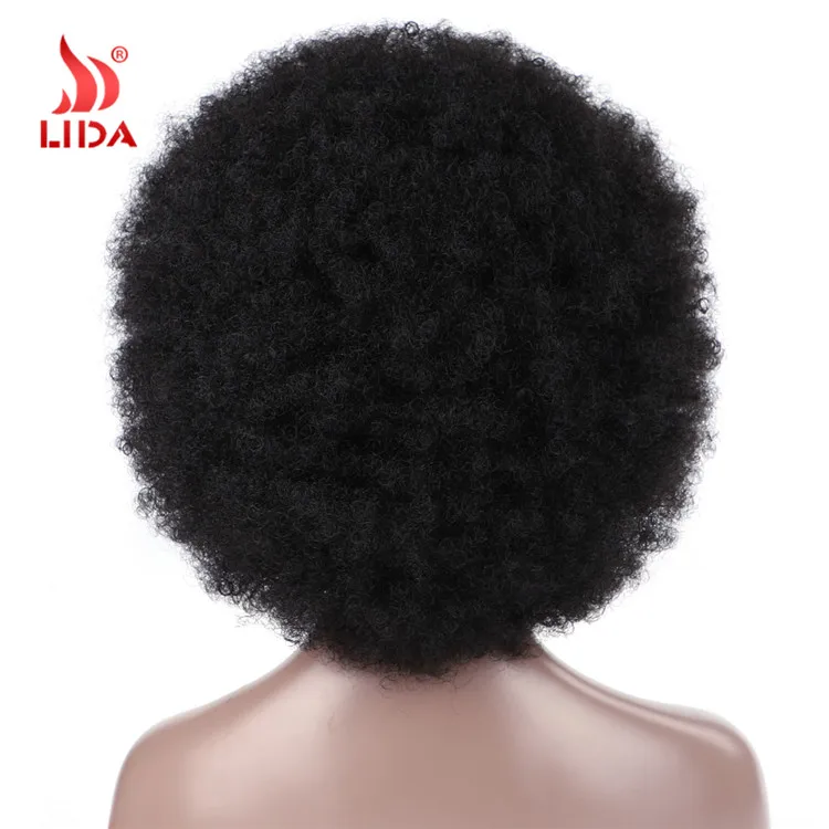 
Lida Synthetic YAYA wig 16inch long full round Afro Kinky Curly for man and women 6622 Wigs 