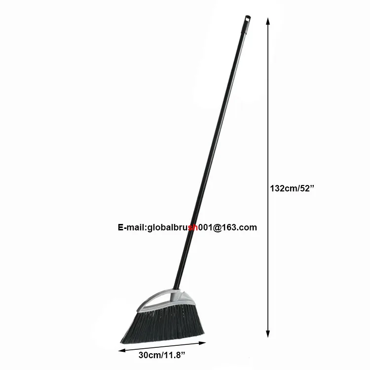 HQ8836 angle cut plastic handle straighten plastic broom bristles