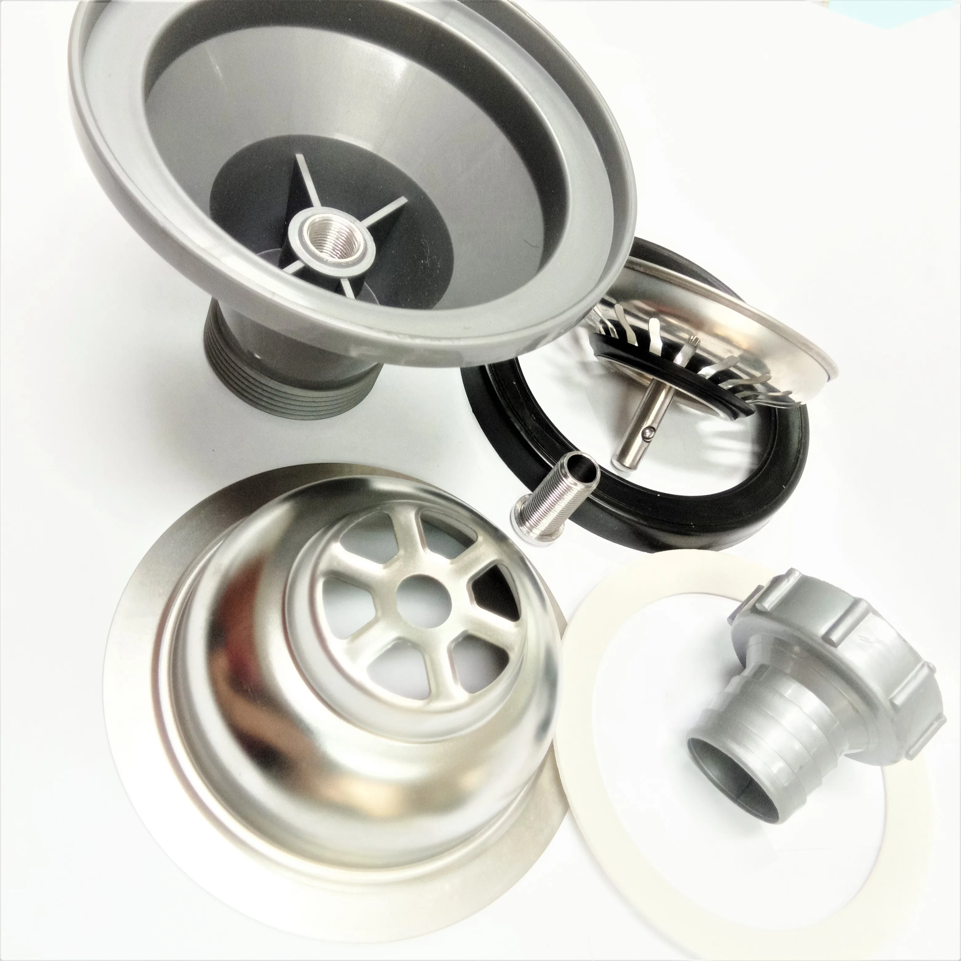 Plastic+stainless steel basket sink strainer ball lock for kitchen or bathroom or bar  LB-9127-A