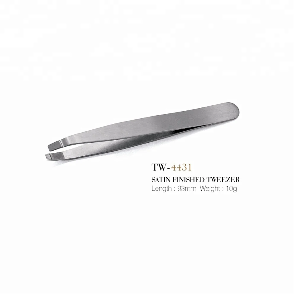 Yangjiang Manufacturer direct supply Cosmetic Eyebrow tweezers in Stainless Steel Big angel tip Tweezers