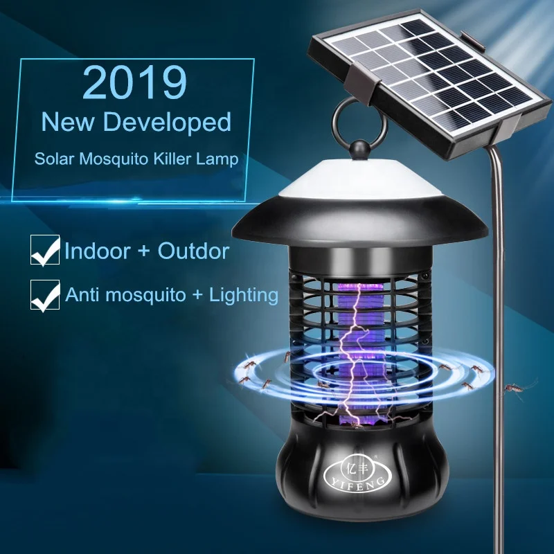 Solar Mosquito killer lamp with lighting Function USB Charging long TIME Last Waterpropof solar mosquito killer lamp